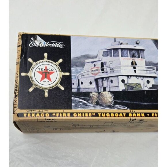 ERTL Collectibles 2000 Millennium Edition TEXACO Fire Chief Tugboat Bank - Picture 3 of 7